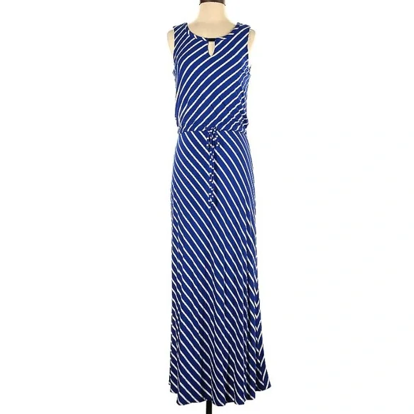 Talbots | Dresses | Women Small Talbots Petites Striped Sleeveless Maxi  Dress Bluewhite | Poshmark